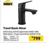Builders Warehouse Builders Trend Basin Mixer 850021618 offer