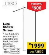 Builders Warehouse Lusso Luna Shower Screen 1m x 2m 850010167 offer