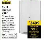 Builders Warehouse Builders Pivot Shower Door 760262 offer