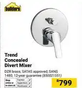 Builders Warehouse Builders Trend Concealed Divert Mixer 850021551 offer