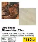Builders Warehouse Vitro Tirano Slip Resistant Tiles 350mm x 350mm 850023618/850023622-Per Sqm offer