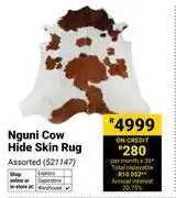 Builders Warehouse Nguni Cow Hide Skin Rug 521147 offer