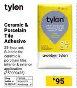 Builders Warehouse Tylon Ceramic & Porcelain Tile Adhesive 850000425 offer
