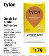 Builders Warehouse Tylon Quick Set 6 Tile Adhesive 544989 offer