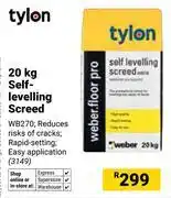Builders Warehouse Tylon 20Kg Self Levelling Screed 3149 offer