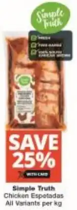 Checkers Simple Truth Chicken Espetadas All Variants offer