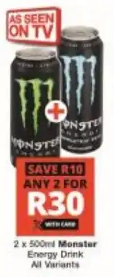 Checkers Monster Energy Drink offer