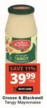 Checkers Crosse & Blackwell Tangy Mayonnaise offer