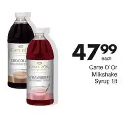 Save Hyper Carte D'Or Milkshake Syrup offer