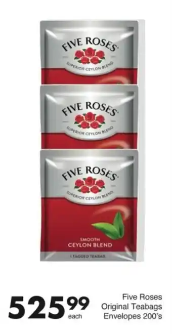 Save Hyper Five Roses Original Teabags Envelopes offer