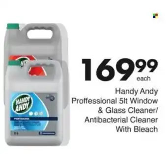 Save Hyper Handy Andy Proffessional Window & Glass Cleaner/ Antibacterial Cleaner With Bleach offer