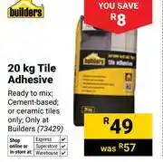 Builders Warehouse Builders 20Kg Tile Adhesive 73429 offer