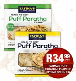 Take 'n Pay Fatima's puff parathas plain or spring onion offer