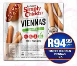 Take 'n Pay Rainbow Simply Chicken Viennas offer