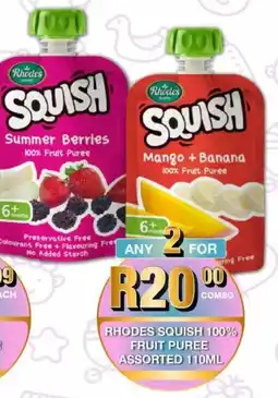 Take 'n Pay Rhodes squish 100% fruit puree assorted offer