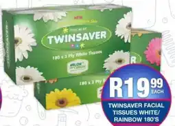 Take 'n Pay Twinsaver facial tissues white/ rainbow offer
