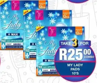 Take 'n Pay My lady pads offer