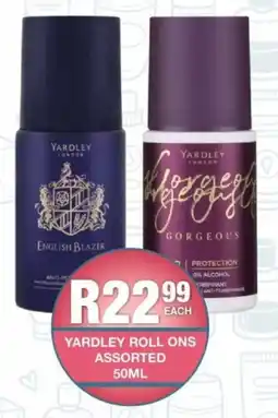 Take 'n Pay Yardley roll ons assorted offer