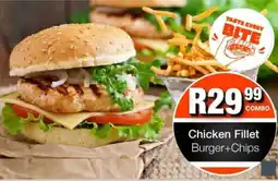 Take 'n Pay Chicken Fillet Burger + Chips offer