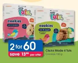 Clicks Clicks Made 4 Tots Cookies offer