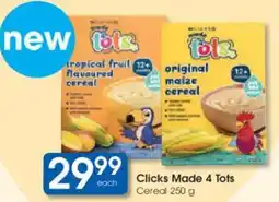 Clicks Clicks Made 4 Tots Cereal offer