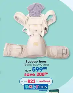 Clicks Baobab Trees 12-Way Baby Carrier offer