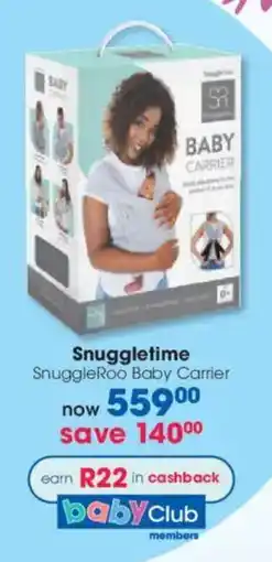Clicks Snuggletime SnuggleRoo Baby Carrier offer
