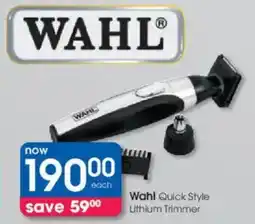 Clicks Wahl Quick Style Lithium Trimmer offer