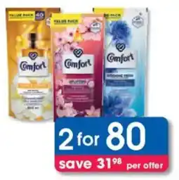 Clicks Comfort Fabric Conditioner Refill Value Packs offer