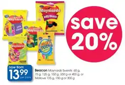 Clicks Beacon Maynards Sweets or Mallows offer