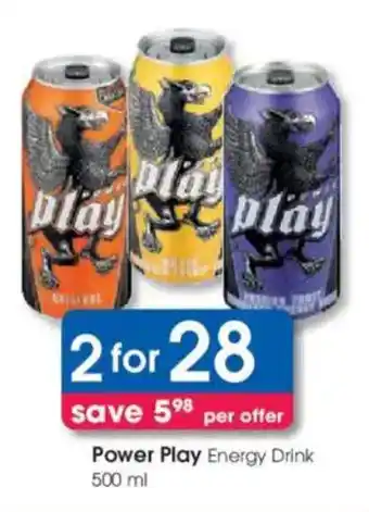 Clicks Power Play Energy Drink offer
