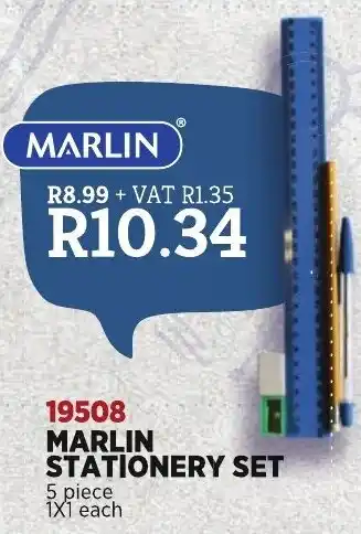 Africa Cash and Carry Marlin Stationery Set 5 Piece offer