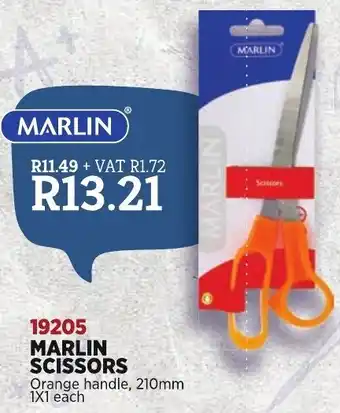 Marlin Scissors Orange Handle, 210mm
