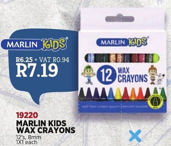 Africa Cash and Carry Marlin Kids Wax Crayons 12's 8mm offer