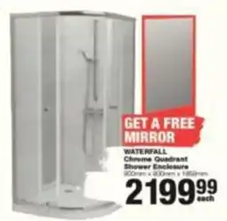 Build It Waterfall Chrome Quadrant Shower Enclosure offer