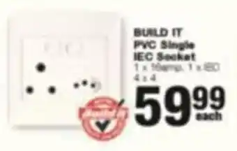Build It Build it PVC Single IEC Socket offer