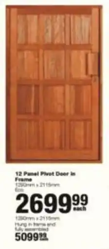 Build It 12 Panel Pivot Door In Frame offer