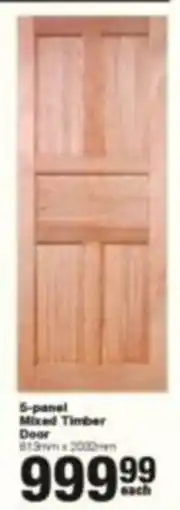 Build It 5-panel Mixed Timber Door offer