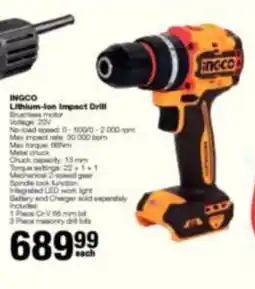 Build It Ingco Lithium-ion Impact Drill offer