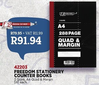 Freedom Stationery Counter Books