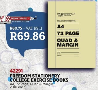 Freedom Stationery College Exercise Books