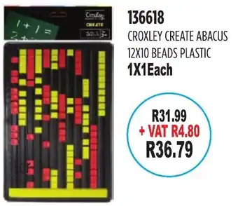 Africa Cash and Carry Croxley Create Abacus 12 x 10 Beads Plastic offer