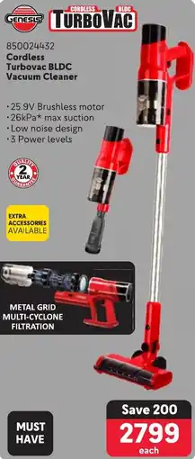 Makro Genesis Cordless Turbovac BLDC Vacuum Cleaner offer