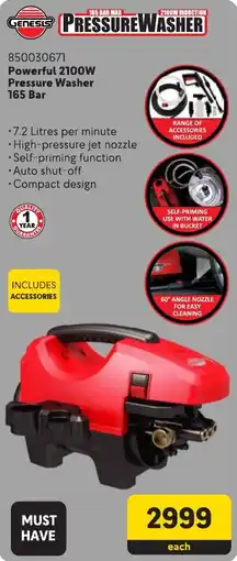 Makro Genesis Powerful 2100W Pressure Washer 165 Bar offer