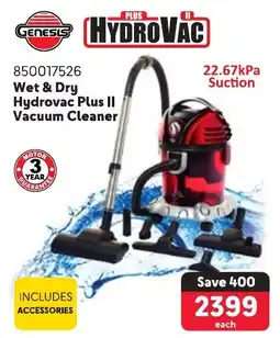 Makro Genesis Wet & Dry Hydrovac Plus II Vacuum Cleaner offer