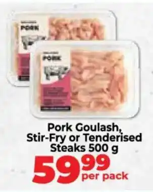 Food Lover's Market Pork Goulash, Stir-Fry or Tenderised Steaks offer
