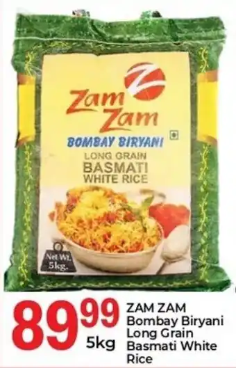 Elite Cash & Carry Zam Zam Bombay Biryani Long Grain Basmati White Rice offer