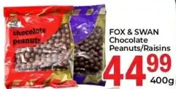 Elite Cash & Carry Fox & Swan Chocolate Peanuts/ Raisins offer