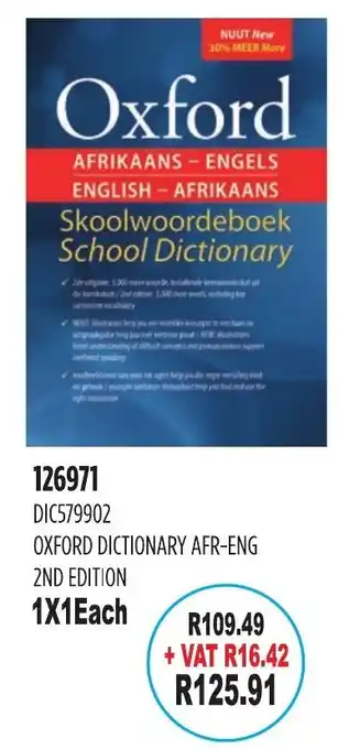 Oxford Dictionary Afr-Eng 2nd Edition