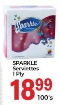 Elite Cash & Carry Sparkle Serviettes 1 Ply offer